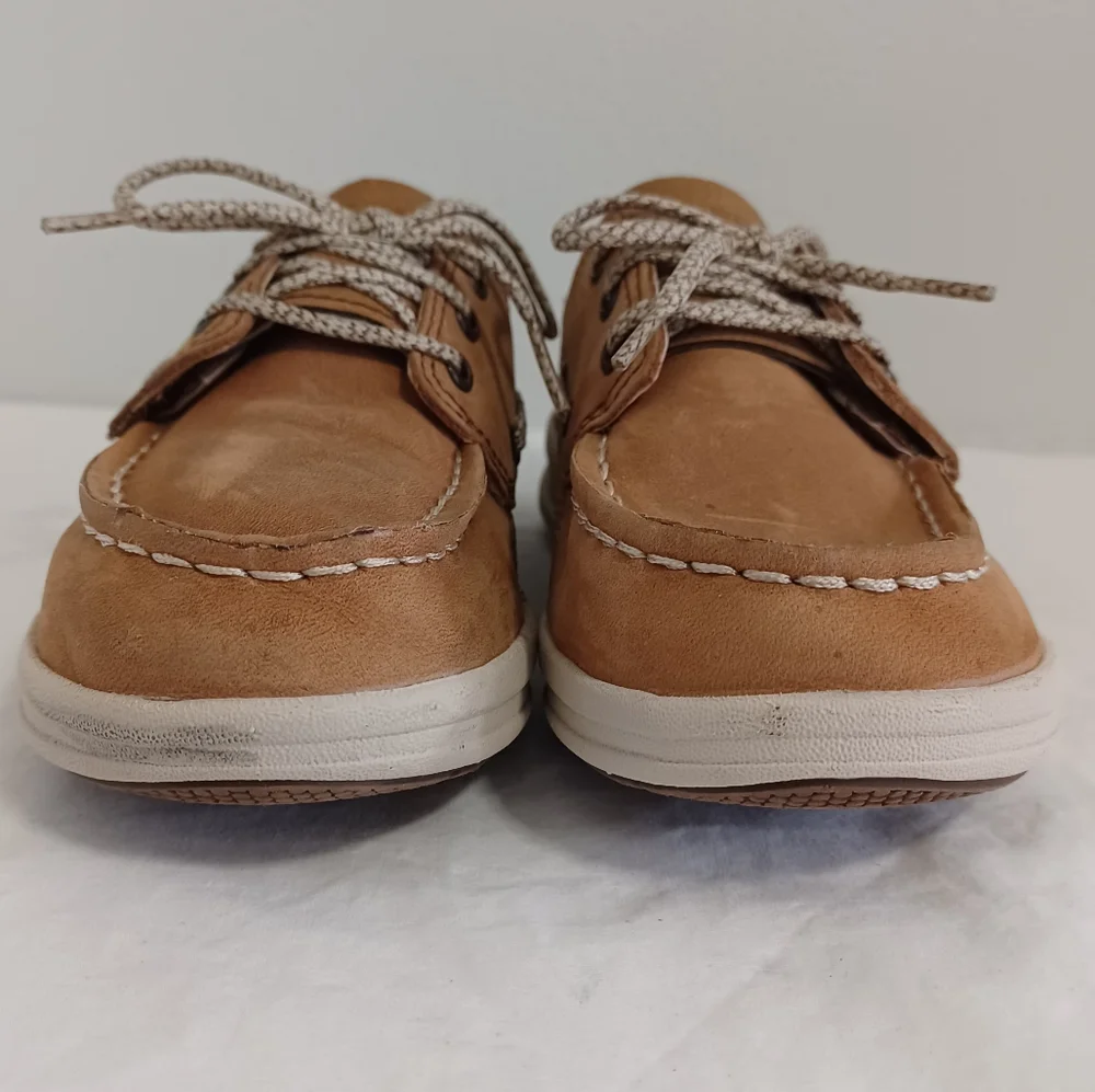 Sperry Kids Tan Brown Lace Moccasin Boat Shoes